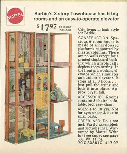 barbie townhouse advert from 1977