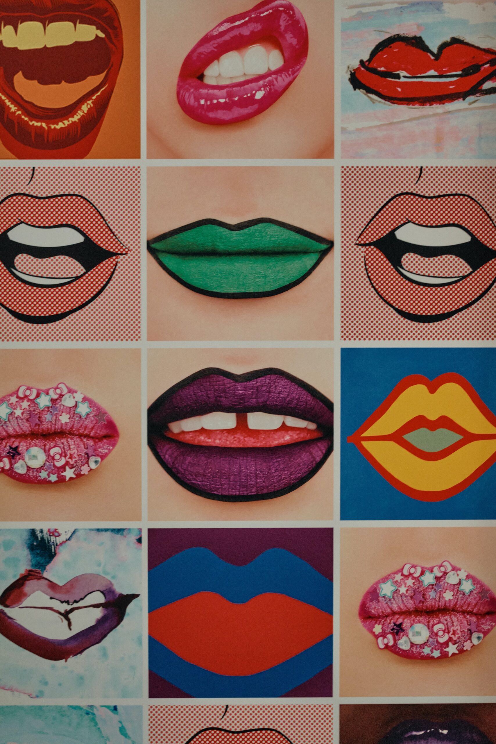 Collage of mouth pictures by Clem Onojeghuo